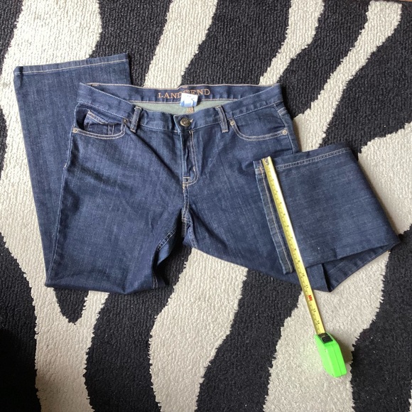 Lands End Dark Blue Flare Jeans 
Size 12/P - Picture 4 of 7